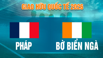 Pháp vs Bờ Biển Ngà Giao Hữu Quốc Tế 2026