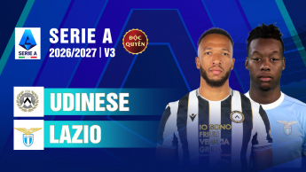Udinese vs Lazio Vòng 3 Serie A 2026/27