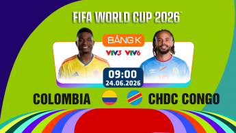 Colombia vs CHDC Congo Bảng K FIFA World Cup 2026