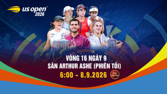 US Open Tennis Championships 2026  Vòng 16 ngày 9 sân Arthur Ashe (phiên tối)
