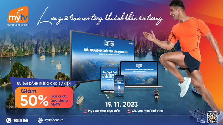 Truyền hình MyTV phát sóng trực tiếp và độc quyền giải chạy Halong Bay Heritage Marathon 2023