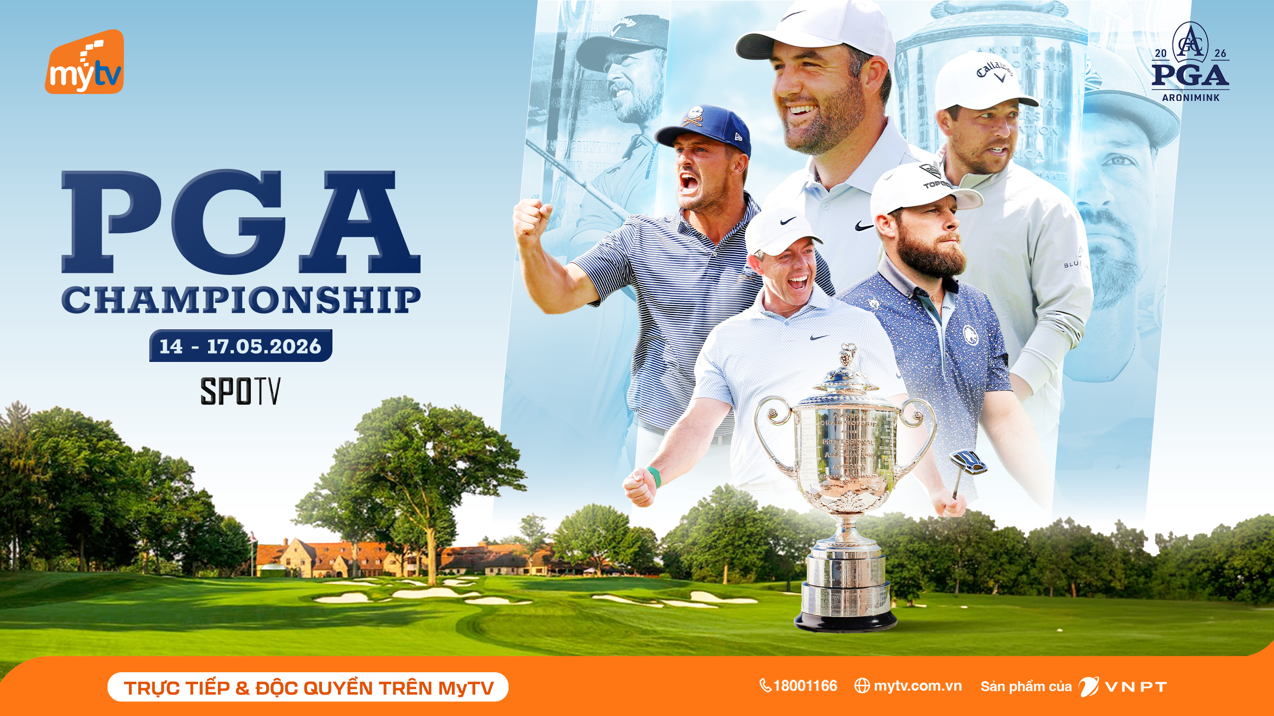 PGA Championship 2026 khởi tranh: Xem trực tiếp độc quyền trên MyTV