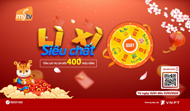 Công bố danh sách khách hàng trúng thưởng Giftcode chương trình Lì Xì 2023 của MyTV